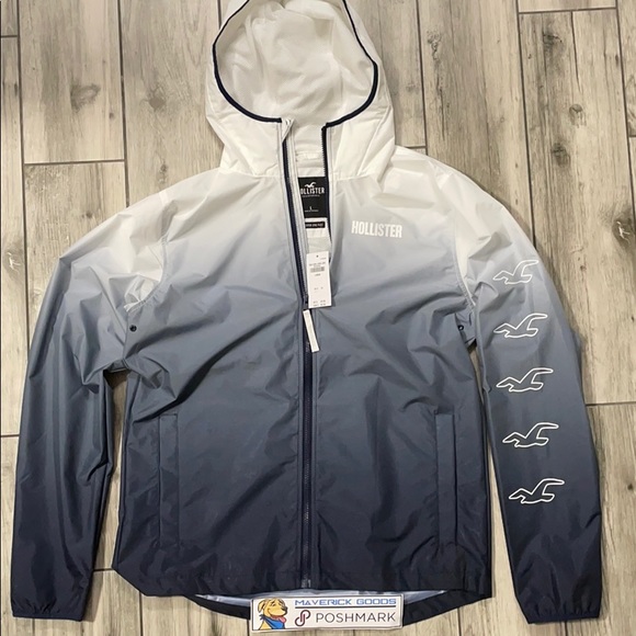 Nwt Hollister Ombre Windbreaker Fullzip 